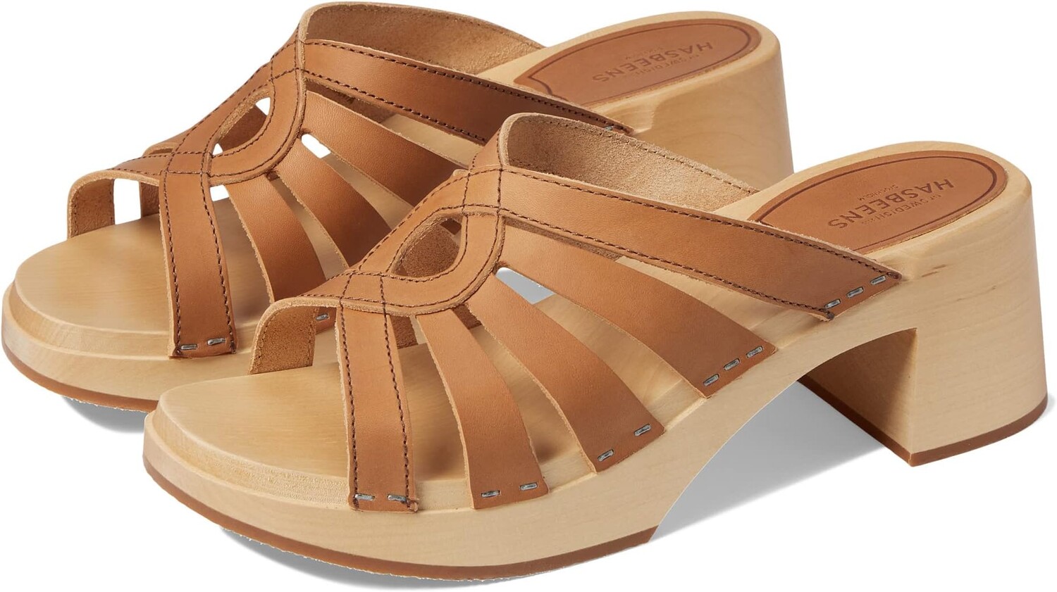 

Босоножки Cross Strap Slip-In Swedish Hasbeens, цвет Nature