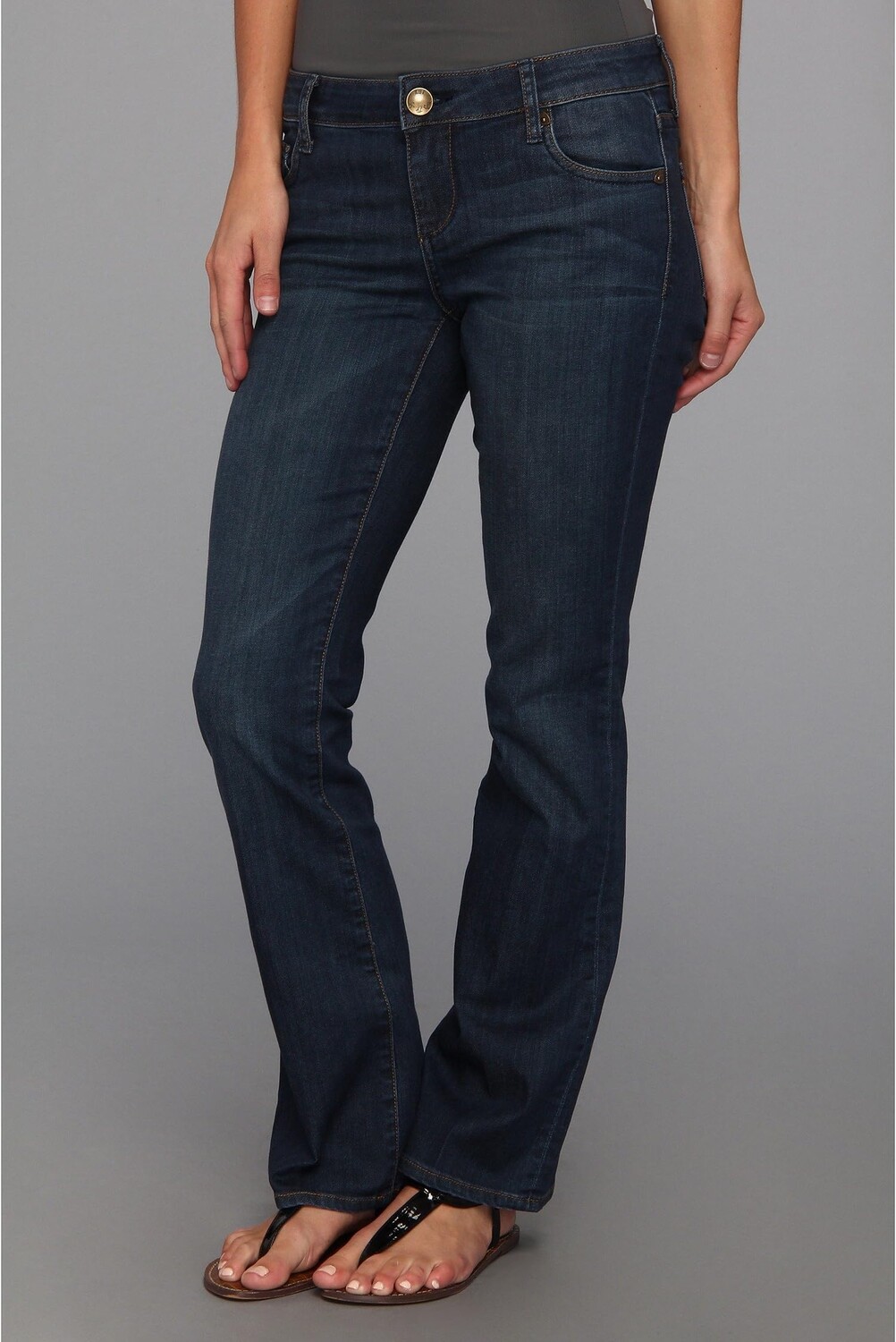 

Джинсы KUT from the Kloth Farrah Baby Bootcut Short Inseam in Whim, цвет Whim