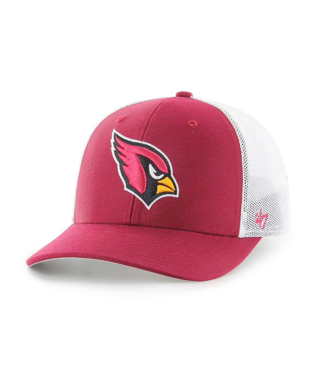 

Мужская кепка Cardinal и белая Arizona Cardinals Trophy Trucker Flex Hat '47 Brand