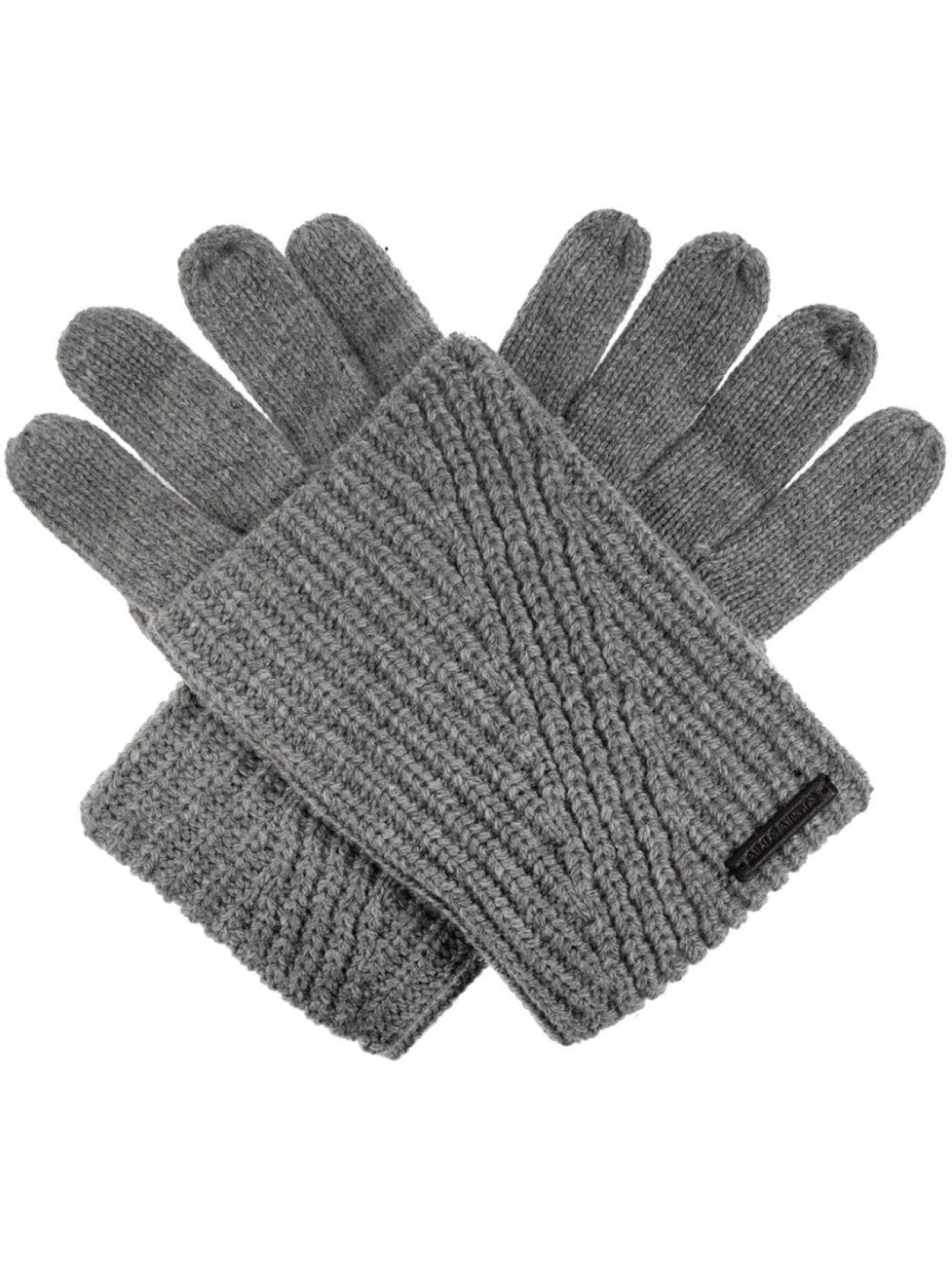 

Перчатки AllSaints из рубчатой ткани, серый