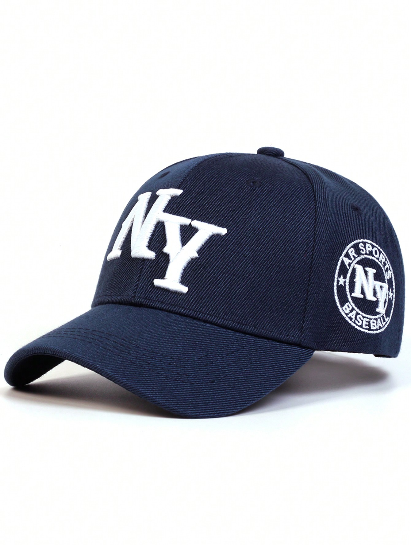 1 шт. мужская бейсболка с вышивкой букв «Нью-Йорк», темно-синий новинка хлопковая женская бейсболка мужская повседневная женская бейсболка с вышивкой однотонная простая бейсболка унисекс в стиле хип