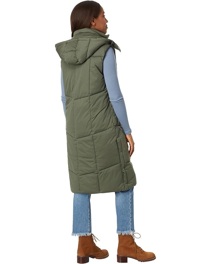 

Утепленный жилет Avec Les Filles Hooded Maxi Puffer Vest, цвет Utility