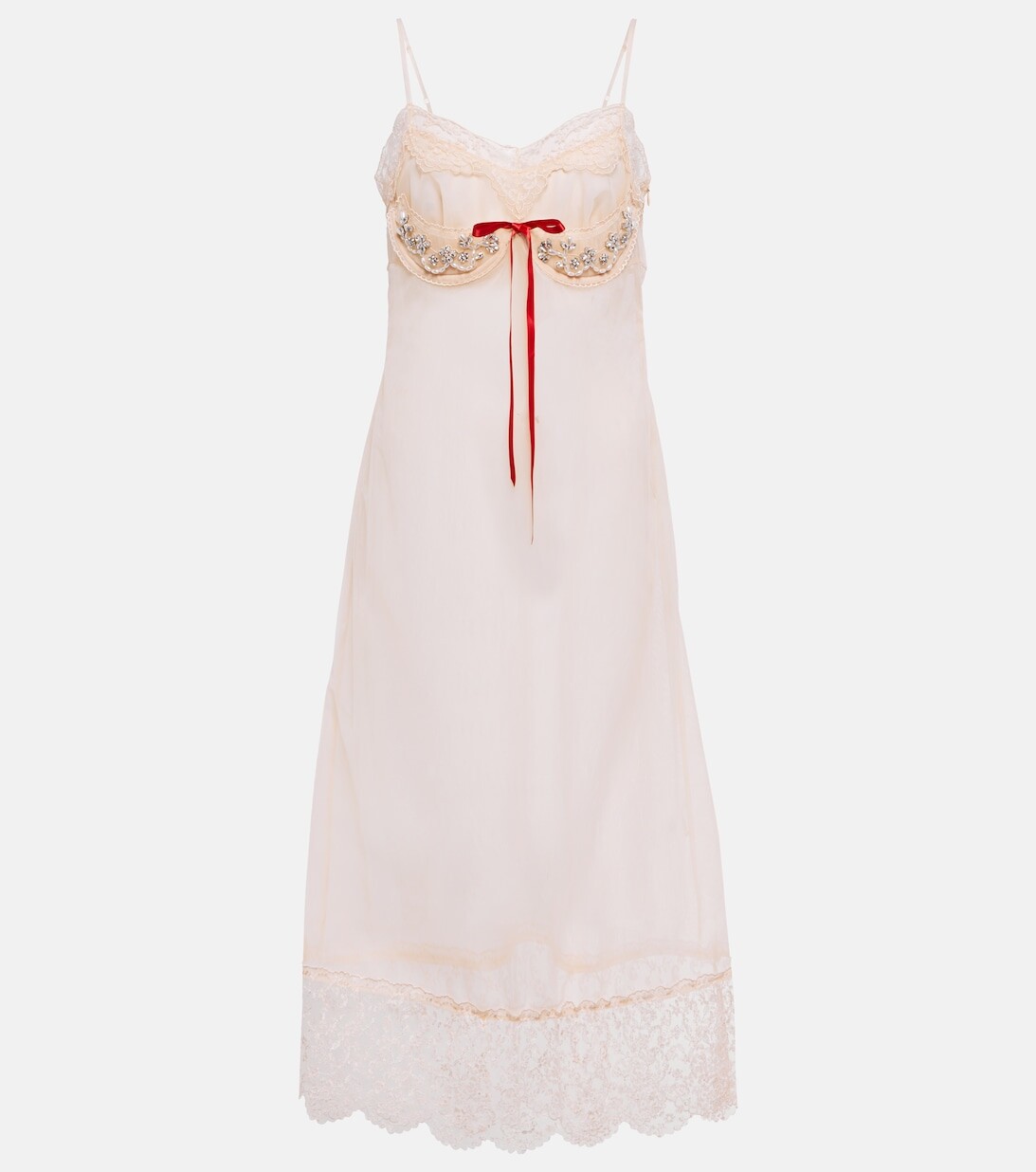 

Украшенное платье-комбинация SIMONE ROCHA, розовый