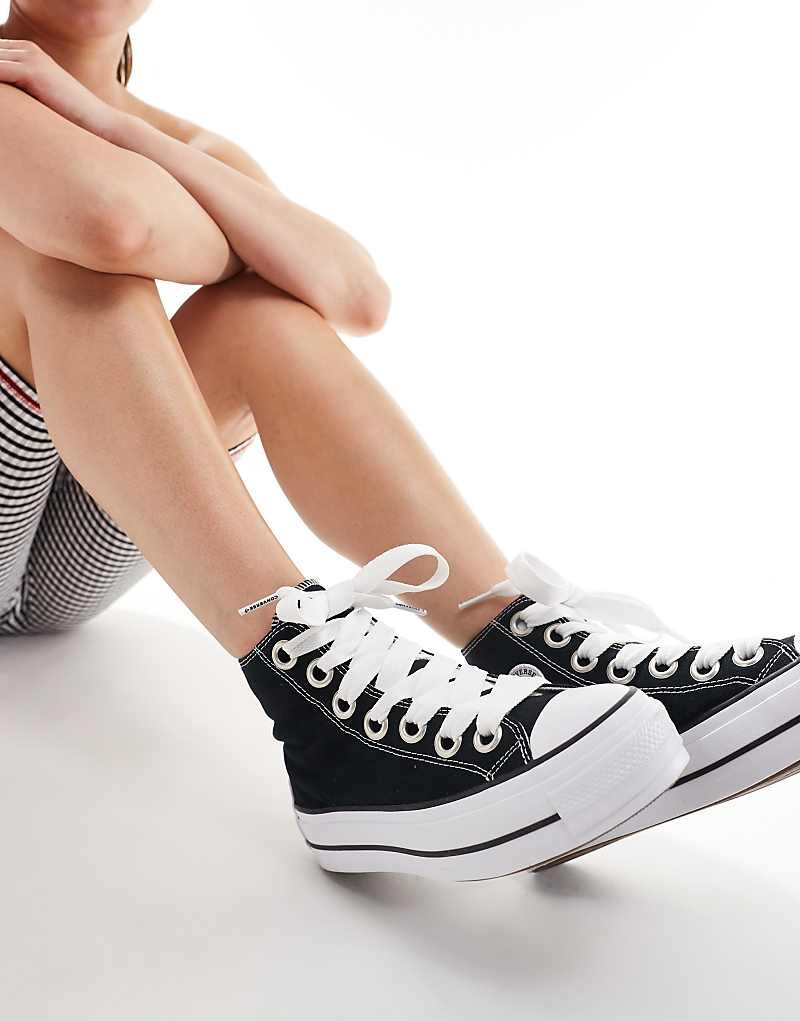 

Черные кроссовки на платформе Converse Chuck Taylor All Star Lift Sketch