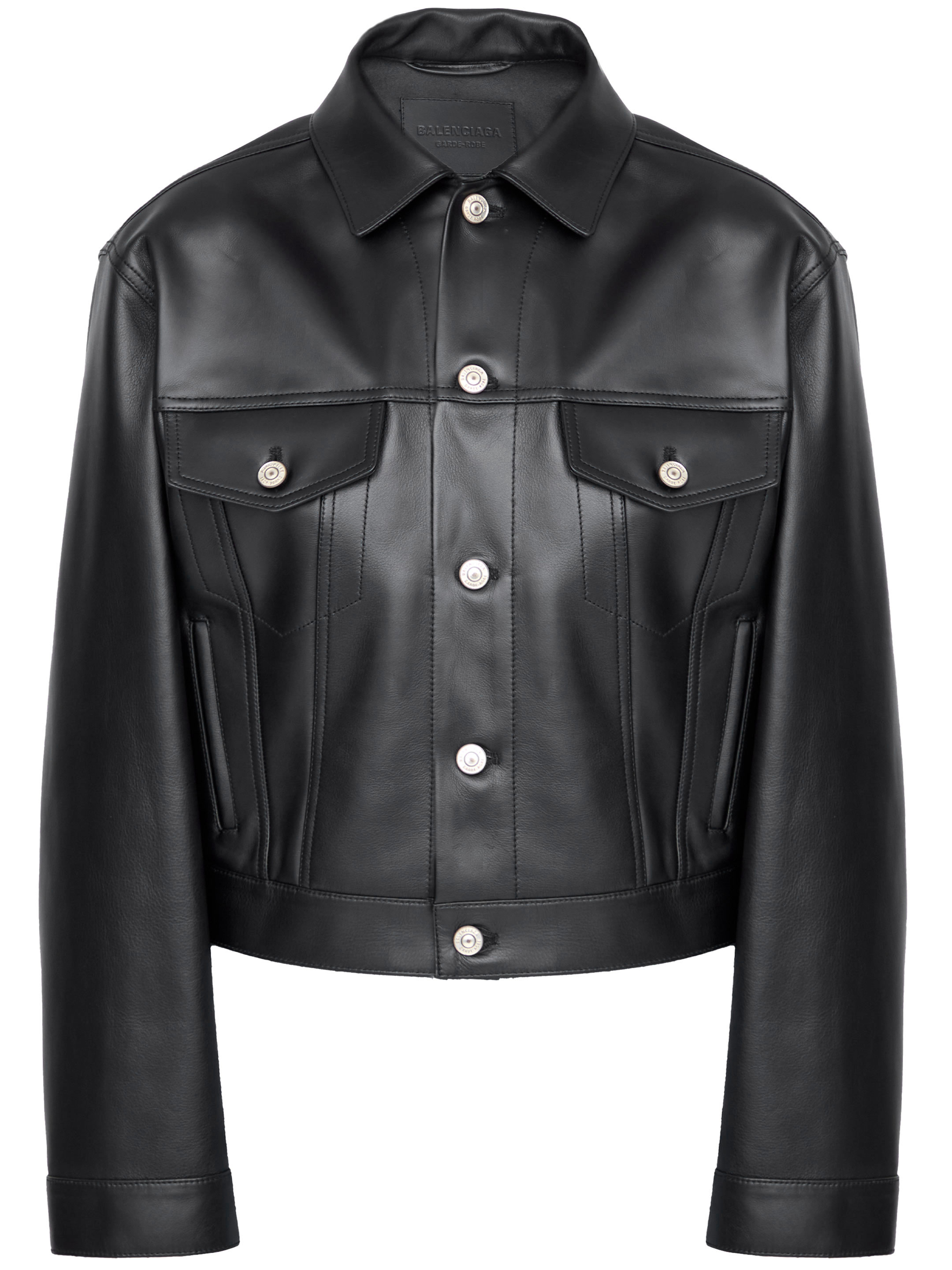 Куртка Balenciaga Leather, черный