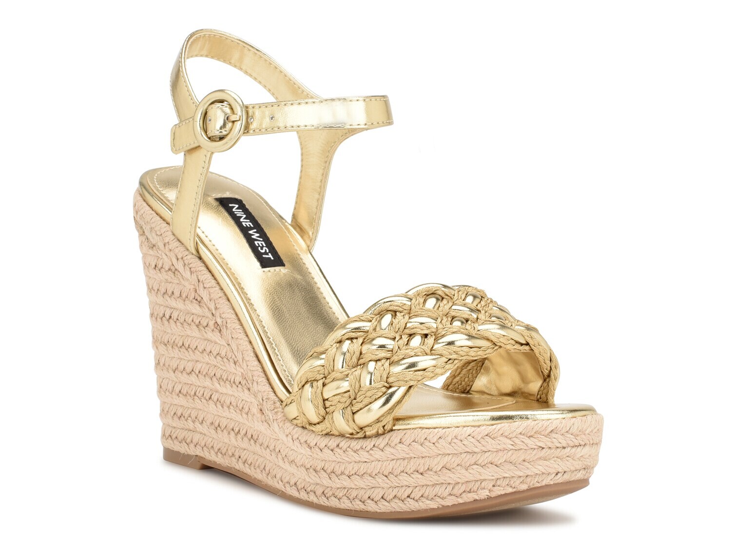 

Эспадрильи Nine West Hosana на танкетке, золотой металлик