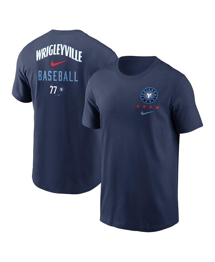 

Мужская темно-синяя футболка Chicago Cubs City Connect 2-Hit Nike, синий