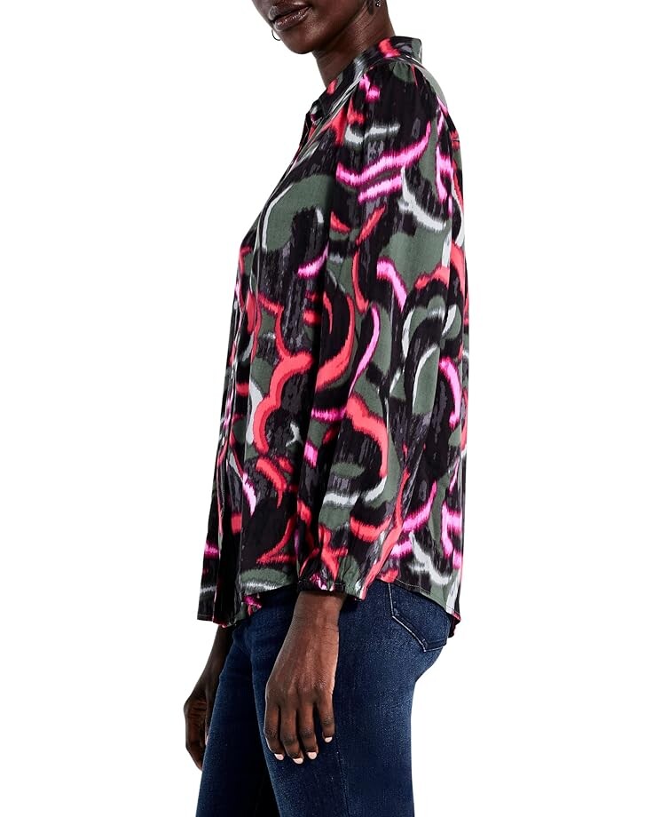 

Рубашка NIC+ZOE Neon Doodle Live in Shirt, цвет Green Multi
