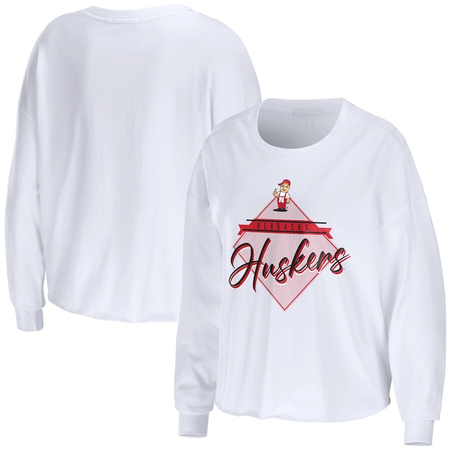 

Футболка с длинным рукавом WEAR by Erin Andrews Nebraska Huskers, белый