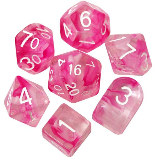

Аксессуары Role 4 Initiative R4I Dice w/ Arch'd4: Diffusion - Cherry Blossom w/ White (7) (Clearance)
