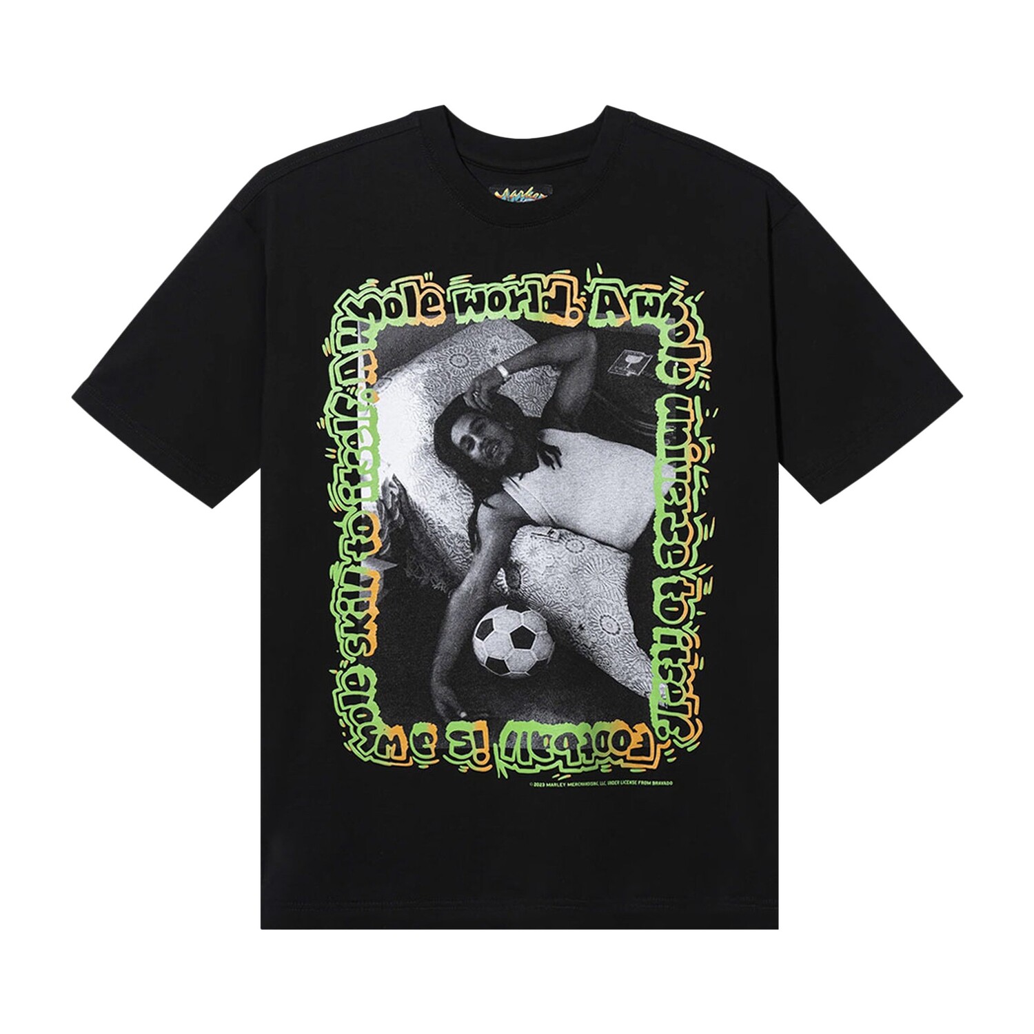 

Футбольная футболка Market Bob Marley, черная, Черный