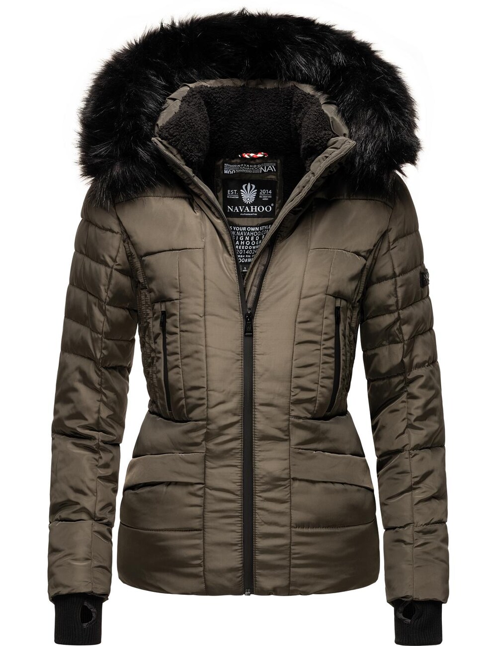 Зимняя куртка Navahoo Adele, серо-коричневый зимняя куртка navahoo adele черный