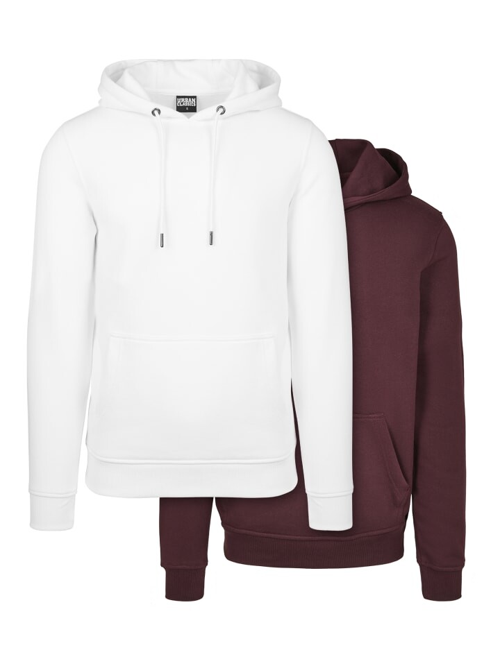 

Толстовка Urban Classics, цвет white+redwine