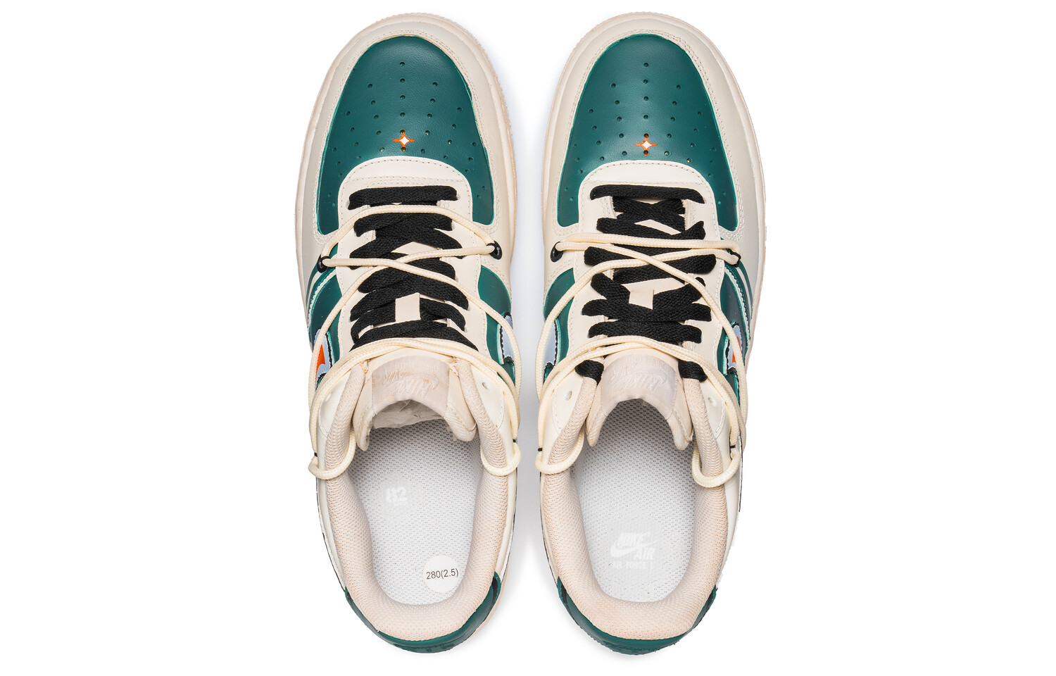 

Кроссовки Nike Air Force 1 Skateboarding Shoes Unisex Low-top Beige/green, цвет Off White