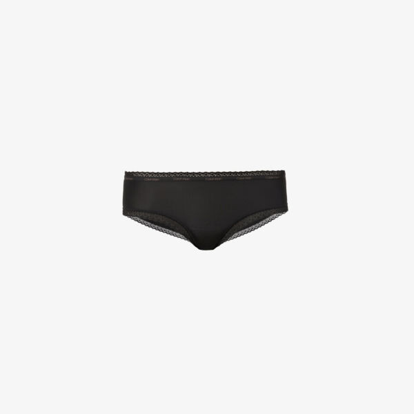 

Трусики-хипстеры из эластичного джерси со средней посадкой Bottoms Up Calvin Klein, черный
