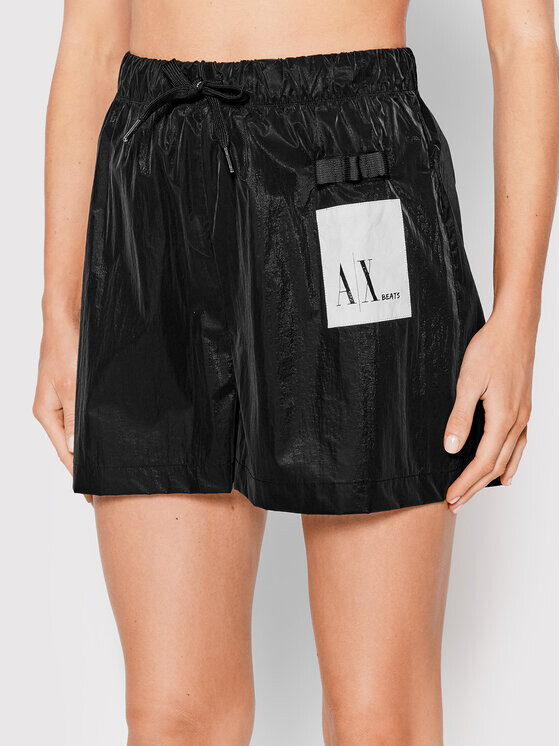 

Тканевые шорты свободного кроя Armani Exchange, черный