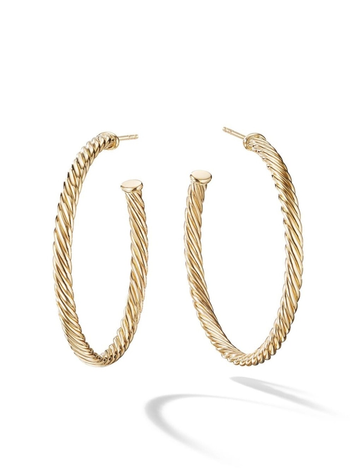 

Золотые серьги-кольца Cablespira David Yurman, золотой