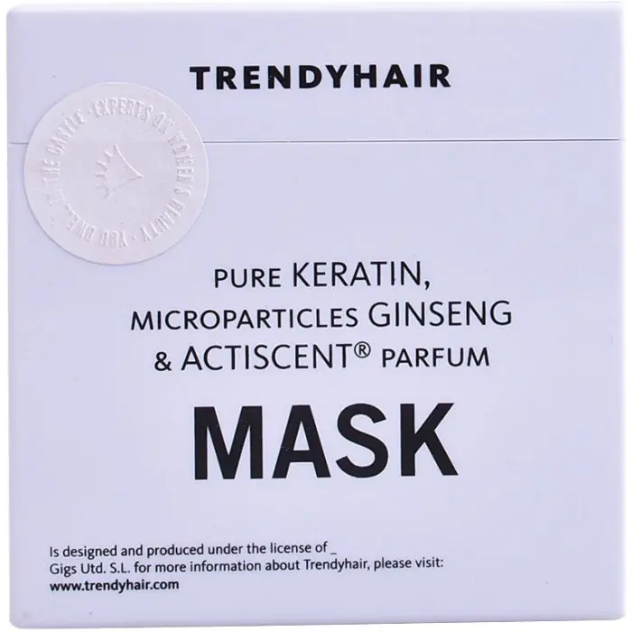 

Маска для волос elastic mascarilla con queratina & ginseng Trendy Hair, объем 500 мл