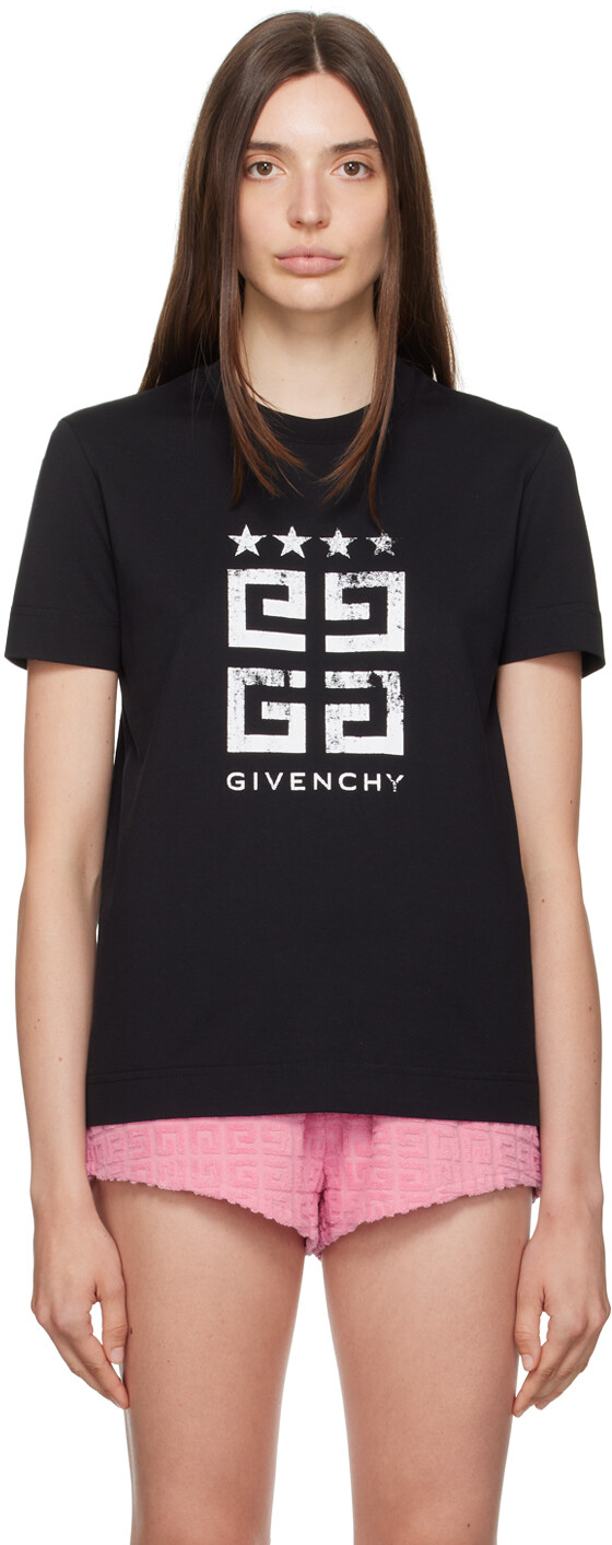

Черная футболка со звездами 4G Givenchy, Черный