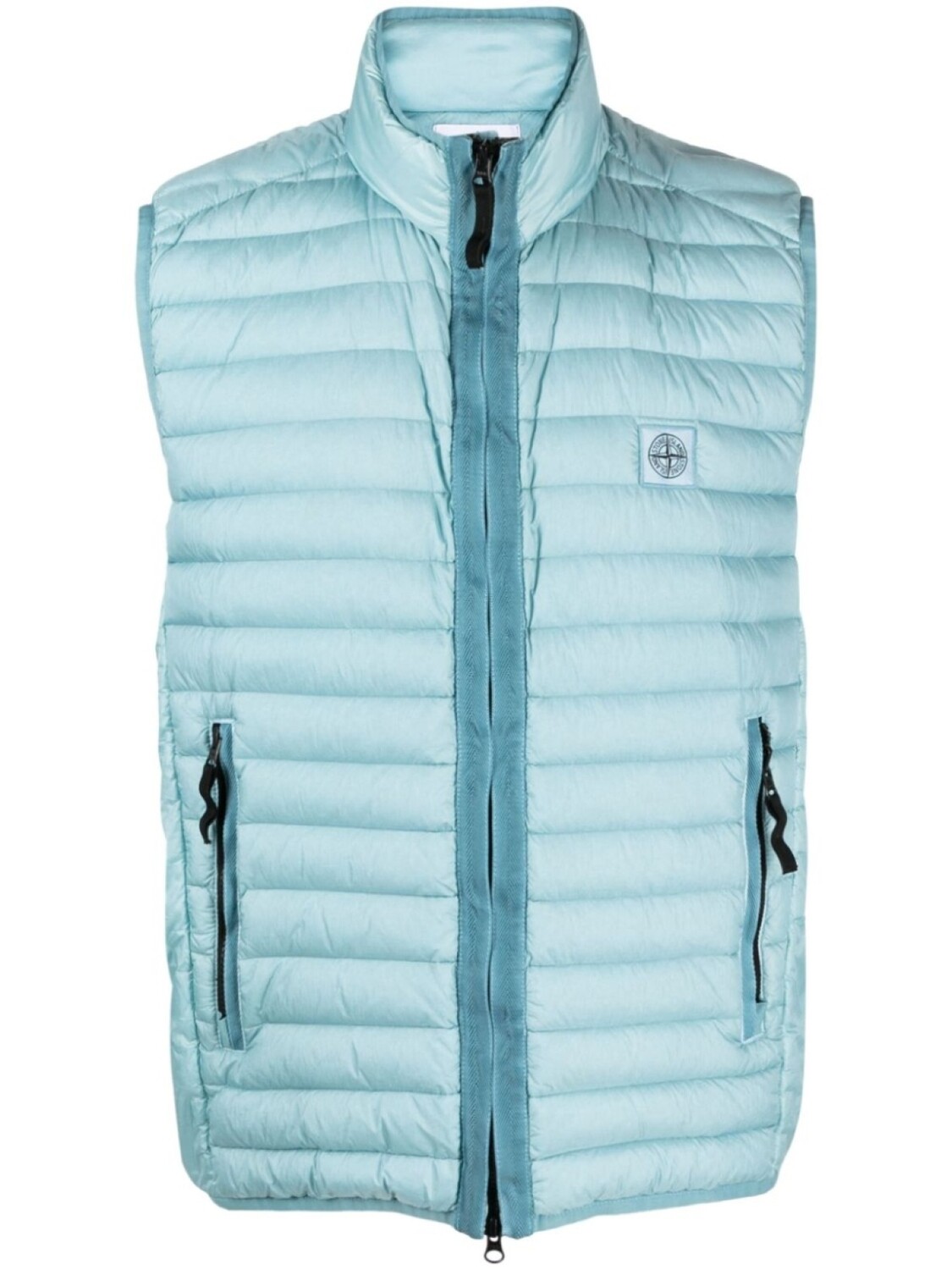 

Дутый жилет с нашивкой Compass Stone Island, синий
