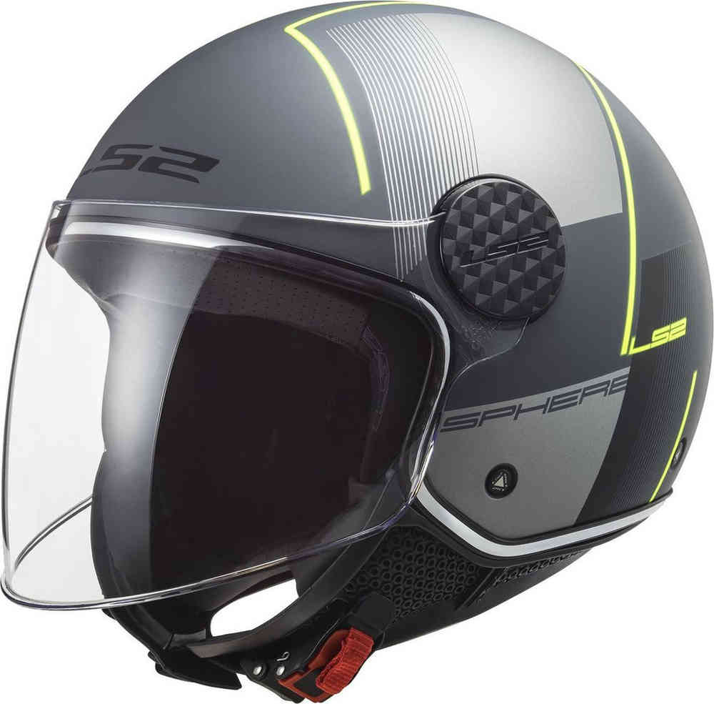 OF558 Реактивный шлем Sphere Lux Firm LS2, черный матовый/титан визор для шлема ls2 of562 of558 long черный