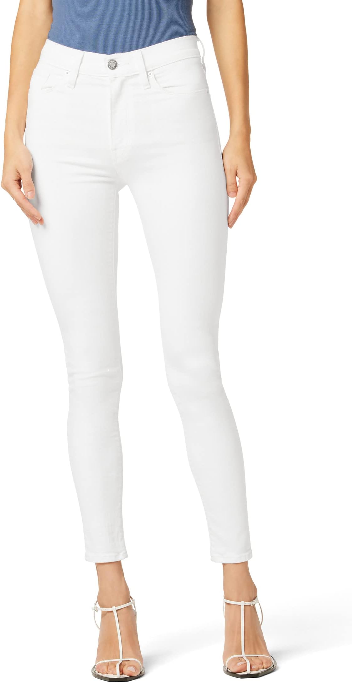 цена Джинсы Barbara High-Waist Super Skinny Ankle in White Hudson Jeans, белый