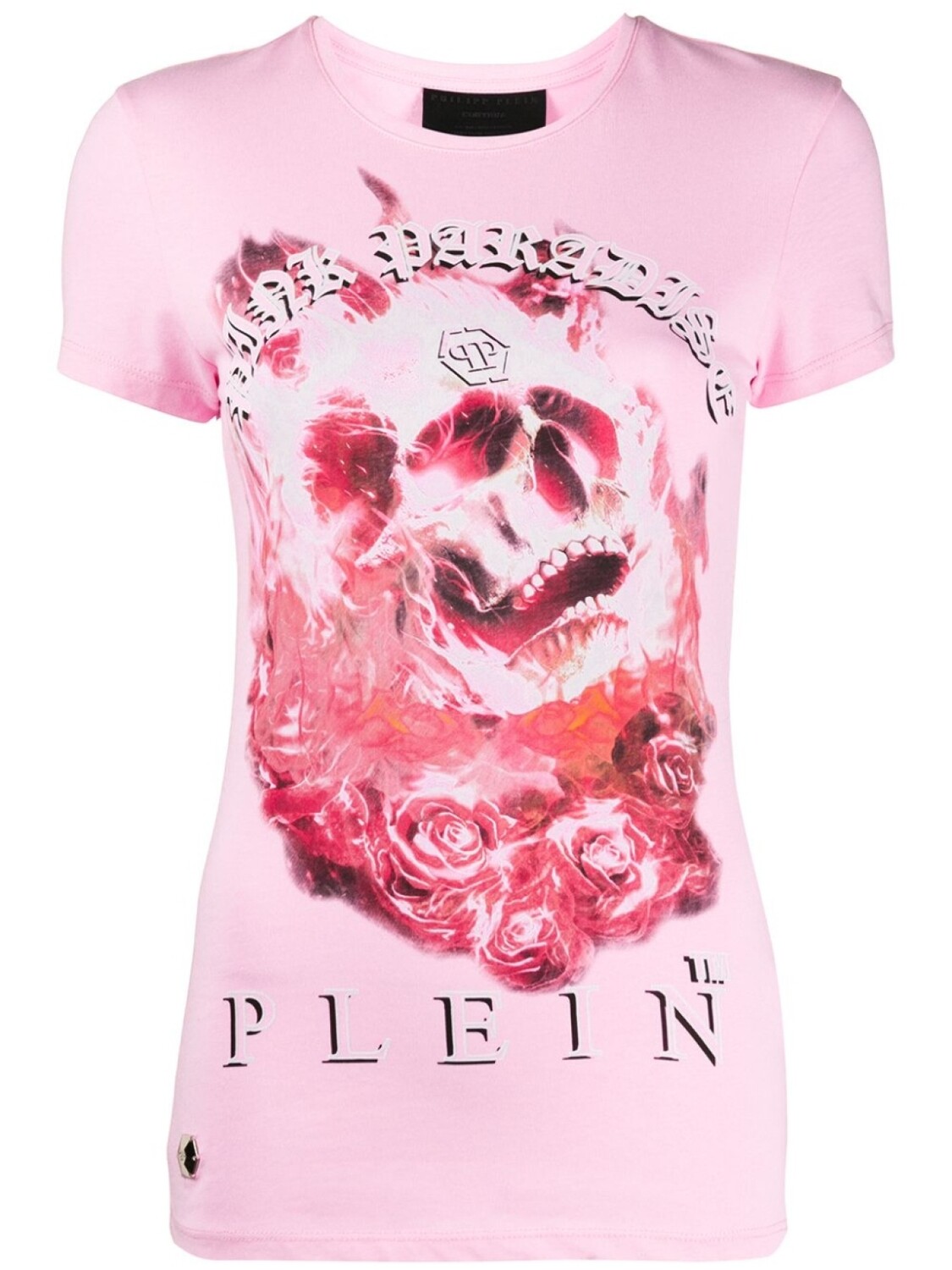 

Philipp Plein футболка с принтом, розовый