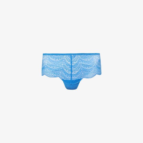 

Короткие трусы karma из эластичного кружева Simone Perele, синий