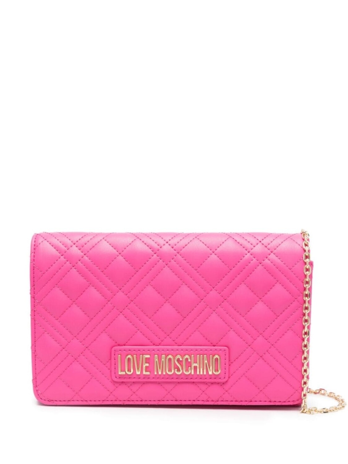 

Love Moschino стеганая сумка через плечо с логотипом, розовый