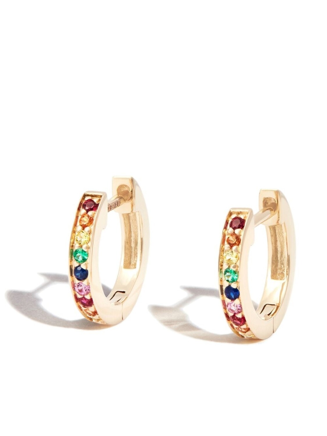 

Серьги-хагги Rainbow Pavé из желтого золота Sydney Evan, золотой