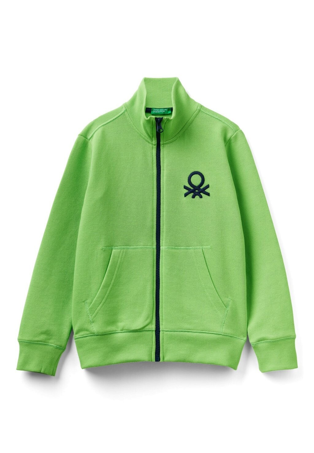 

Толстовка на молнии WITH ZIPPER United Colors of Benetton, неоновый зеленый