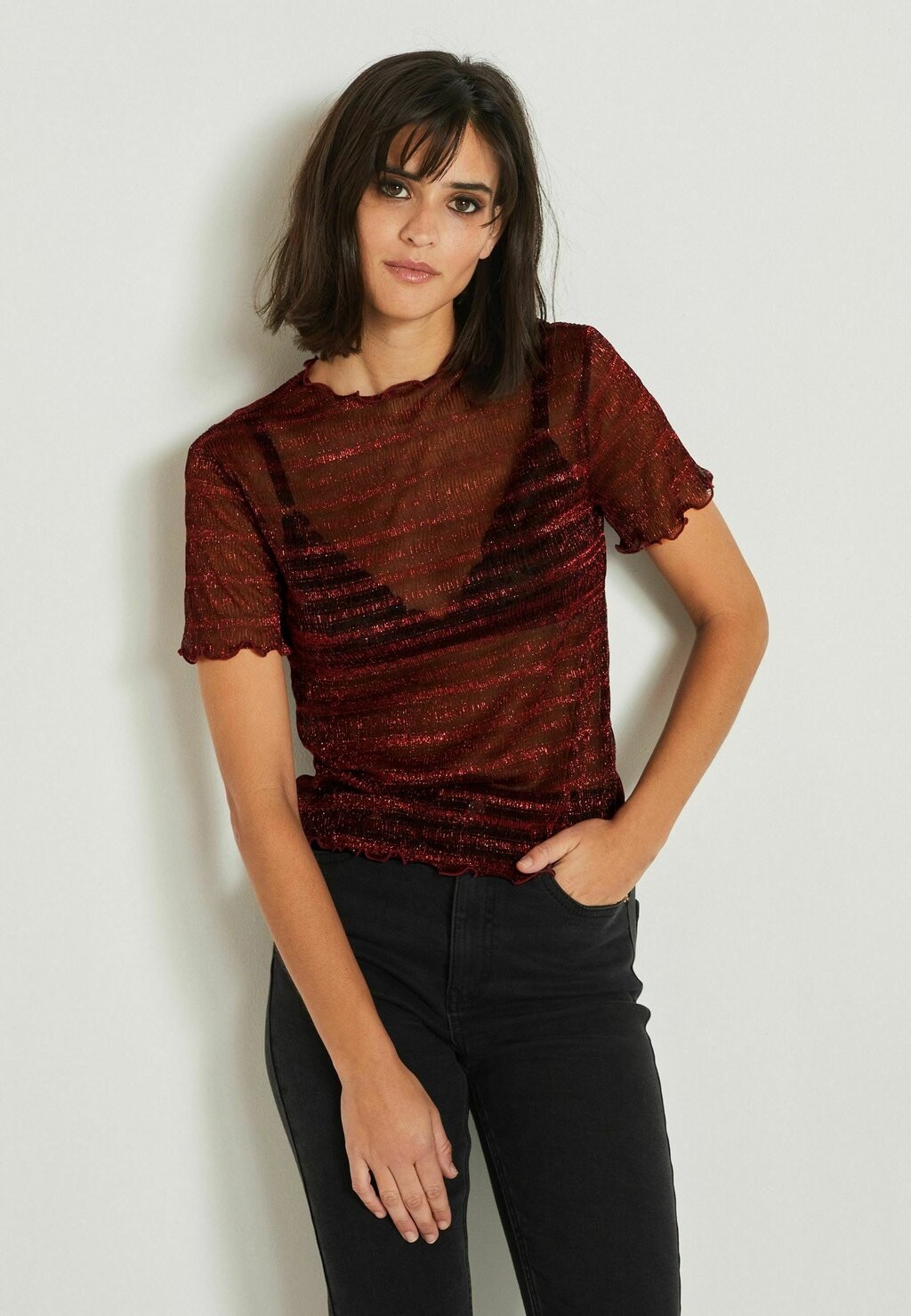 Блузка Short Sleeve Next, красный блузка one shoulder sleeve next цвет red