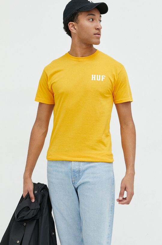 

Хлопковая футболка Huf, оранжевый