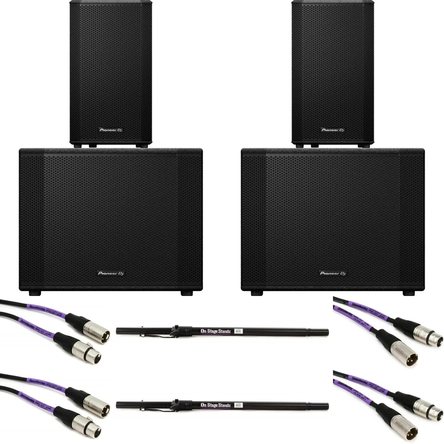 

Комплект Pioneer DJ XPRS102: 10-дюймовый активный громкоговоритель и 15-дюймовый активный сабвуфер — черный