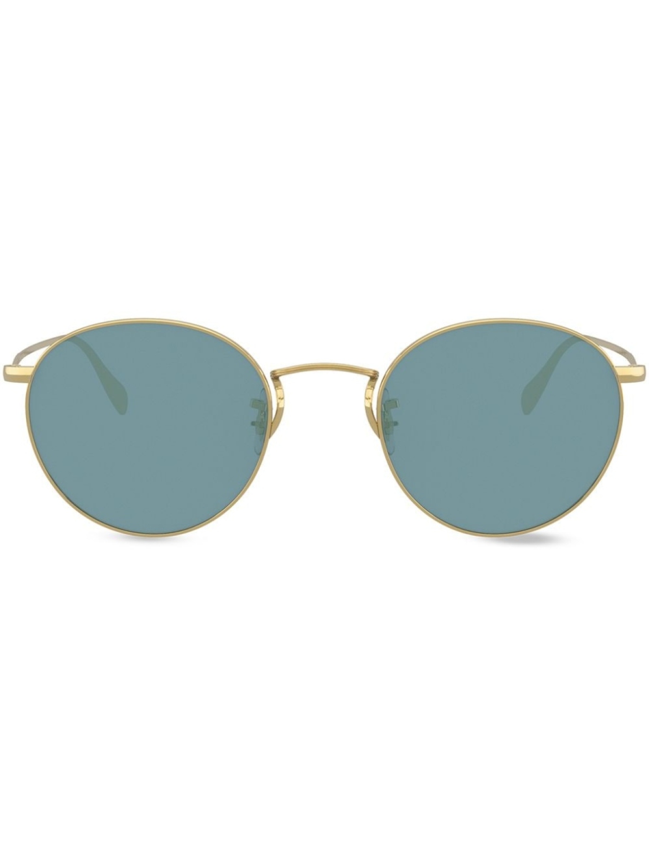 

Oliver Peoples солнцезащитные очки в круглой оправе с затемненными линзами, золотистый