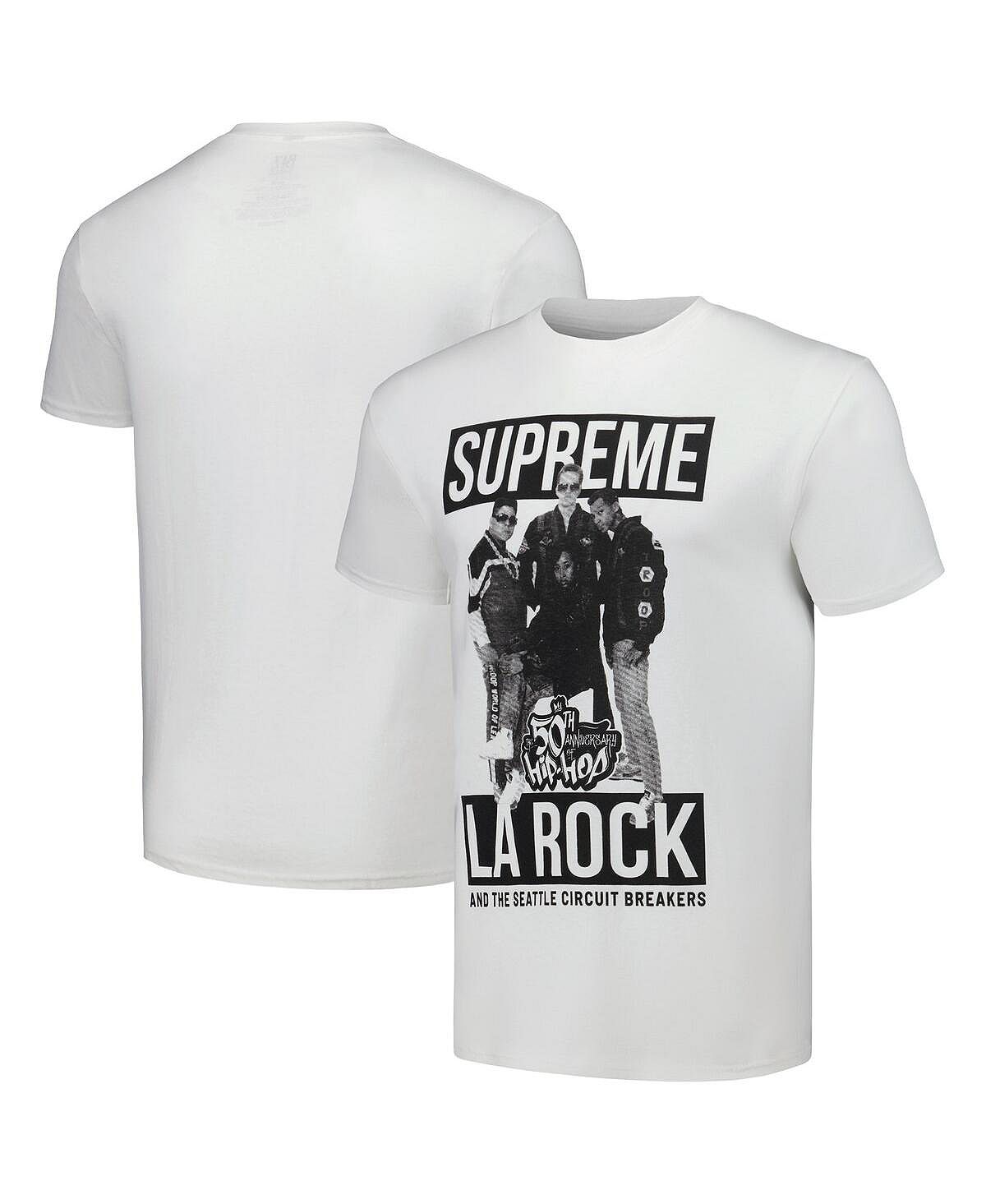 Мужская белая футболка с рисунком 50-летия хип-хопа Supreme La Rock Philcos мужская футболка с изображением виллы джорди виллаверде рок музыки экстремальной музыки музыканта гитары рэпа хип хопа классических т