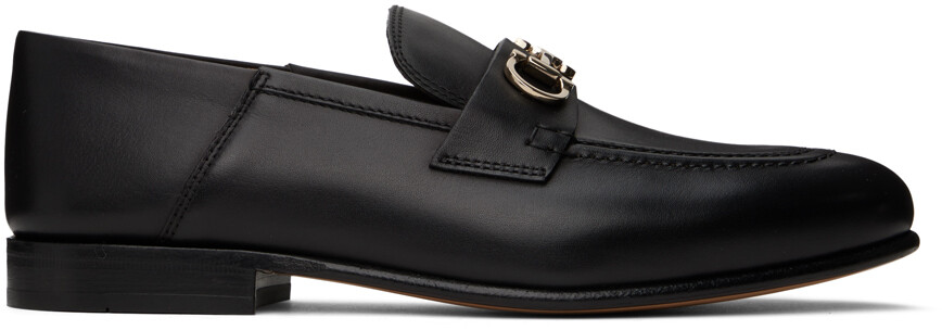

Черные лоферы оттона Ferragamo, цвет Nero biscotto