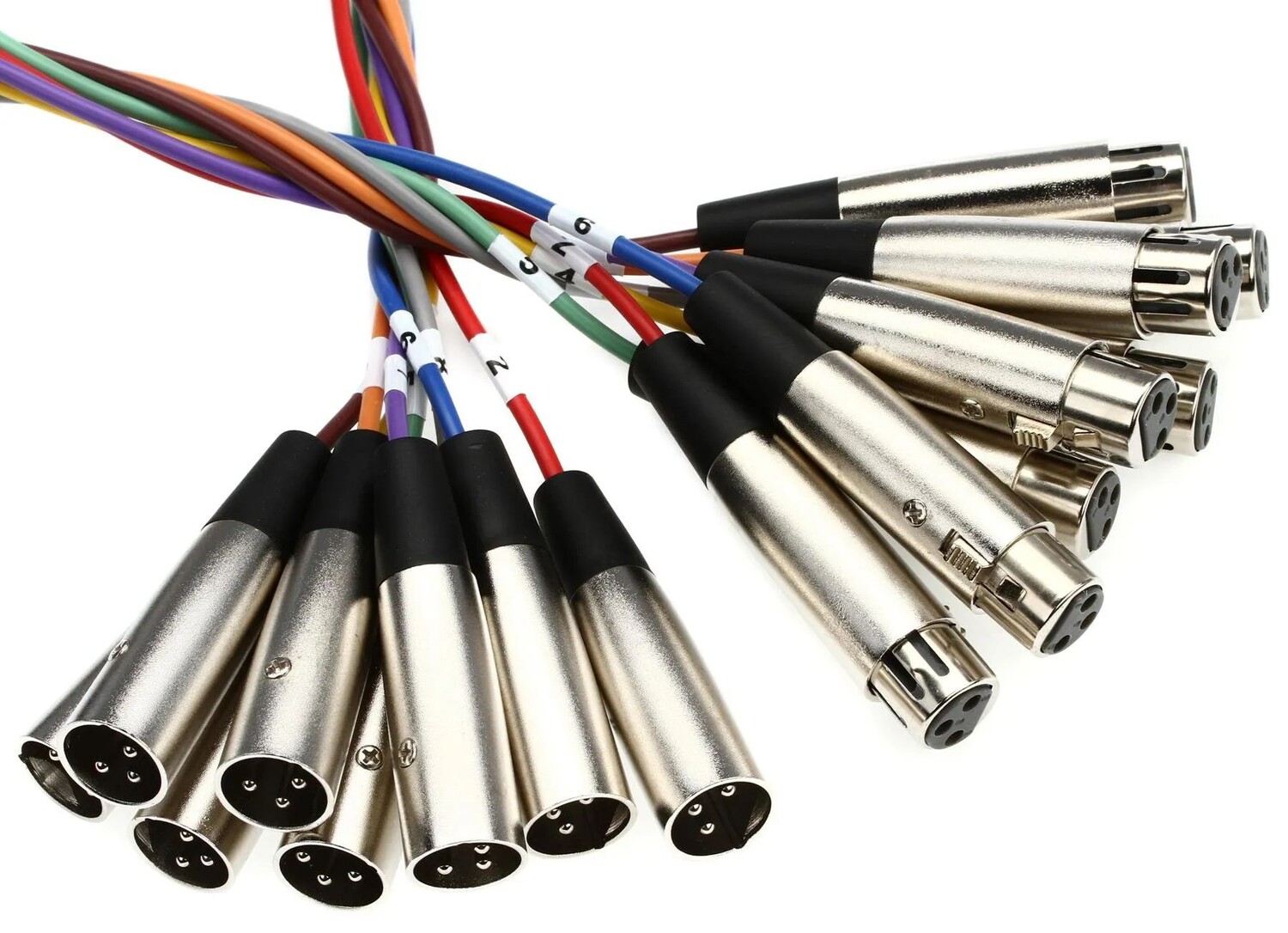 

Hosa XLR-802 8-канальный разъем XLR «мама» на XLR «папа» «змея» — 2 метра