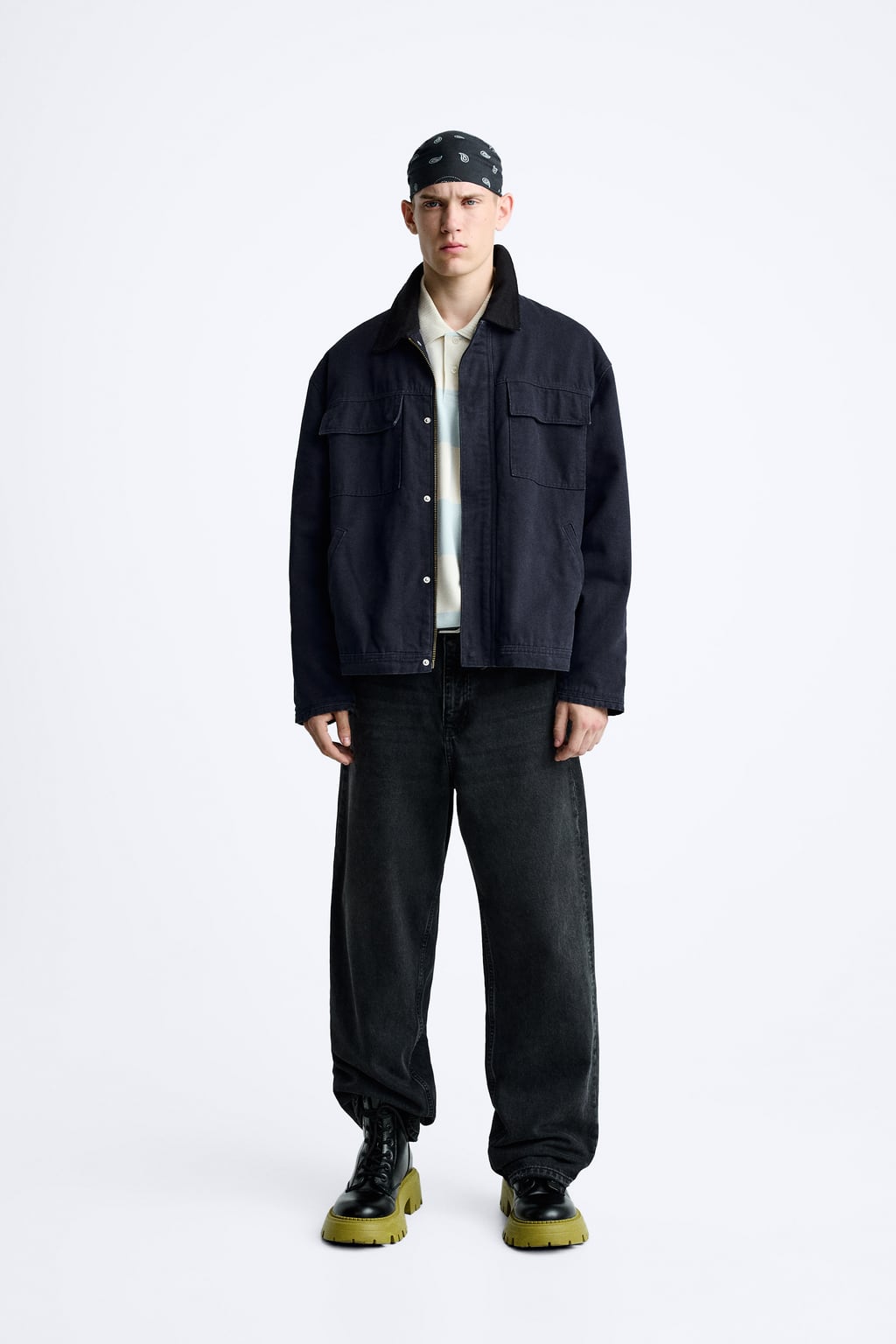 

Подходящая куртка с воротником ZARA, синий