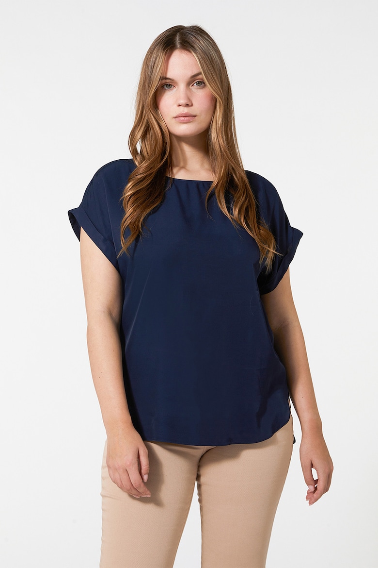 Блузка с короткими рукавами Elena Mirò, синий однотонная блузка elena mirò синий