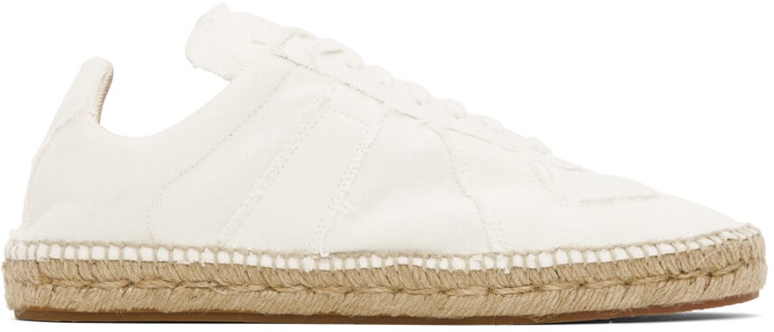

Белые реплики эспадрилий Maison Margiela