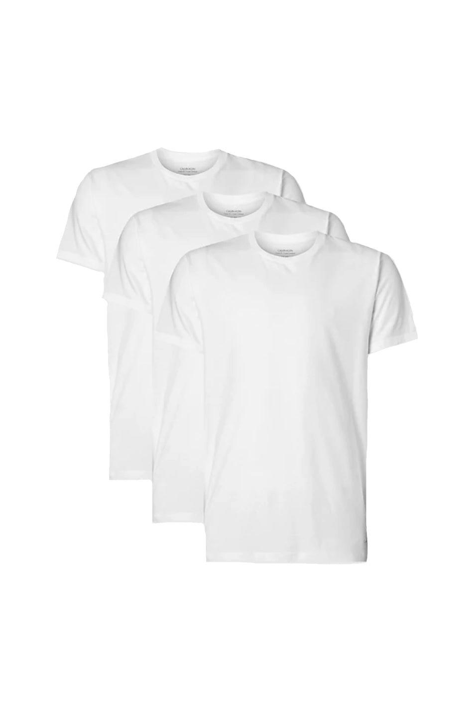 Комплект футболок с круглым вырезом (3 шт.) CALVIN KLEIN, белый