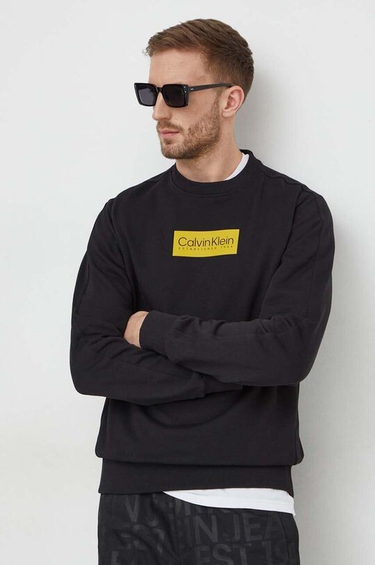 

Хлопковая толстовка Calvin Klein, черный