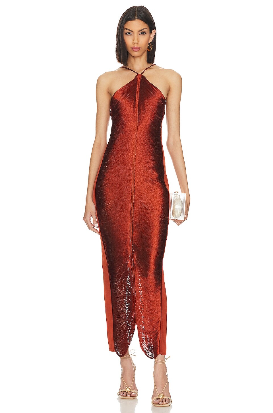 

Платье Cult Gaia Renata Gown, бронзовый