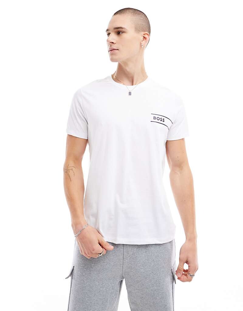 

Белая футболка с логотипом Boss Bodywear