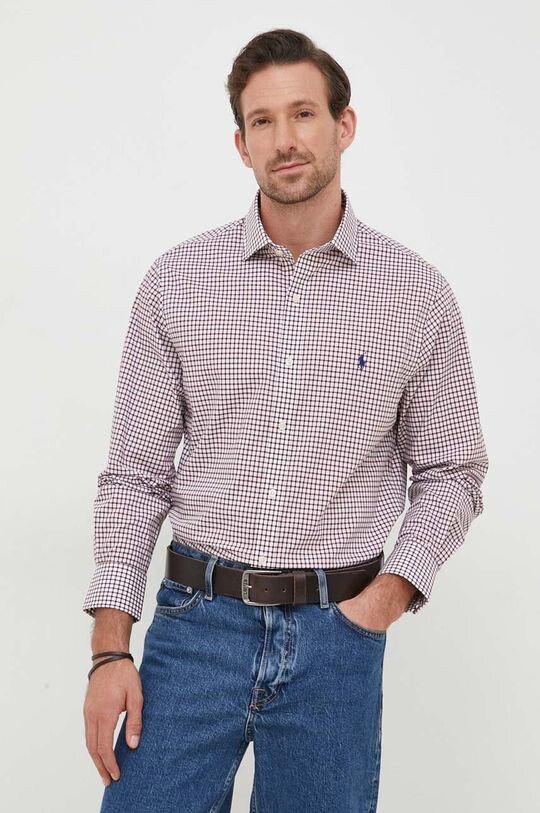 

Хлопковая рубашка Polo Ralph Lauren, бордовый