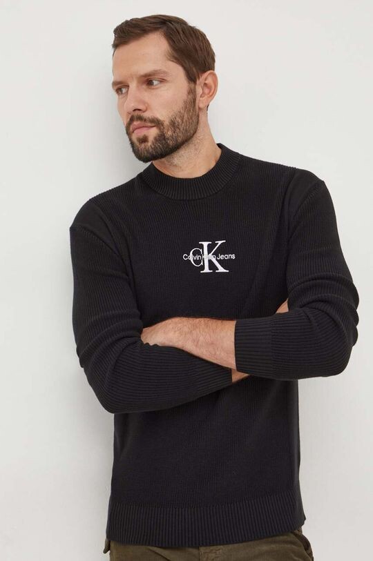 

Хлопковый свитер Calvin Klein Jeans, черный