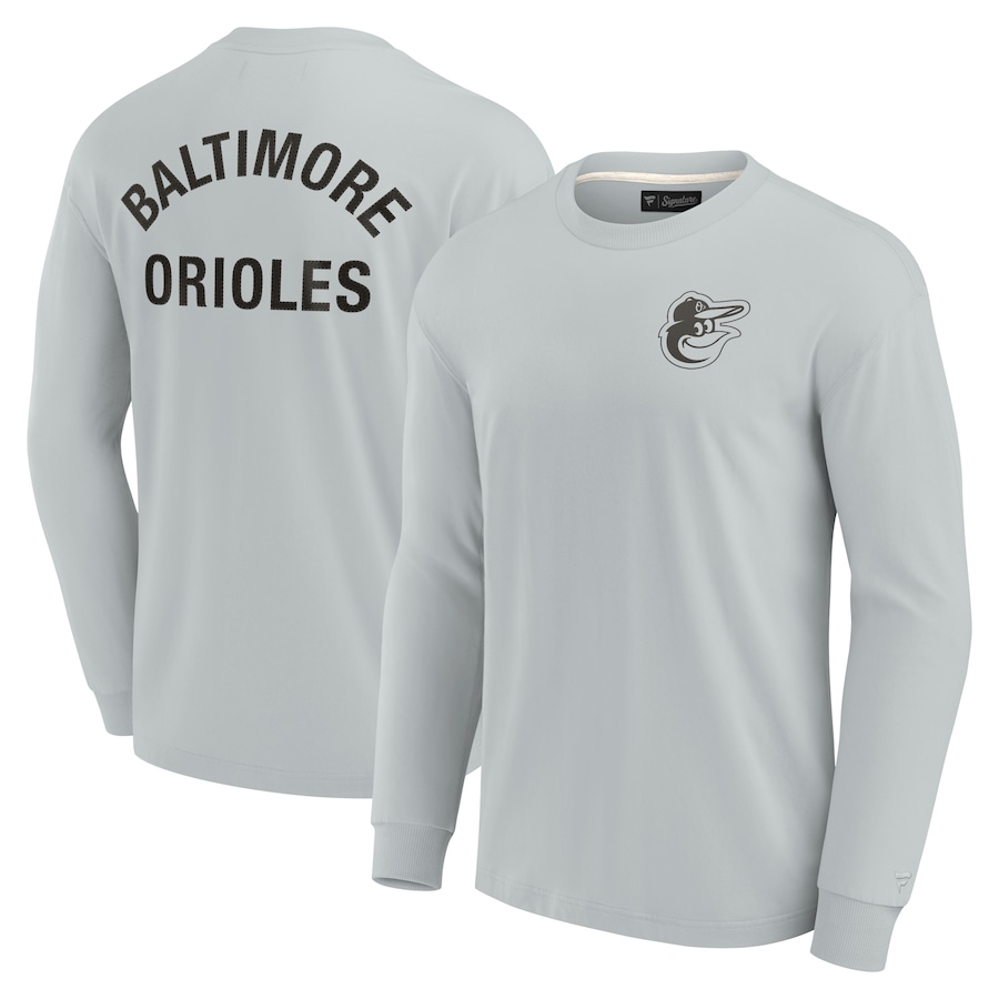 

Футболка с длинным рукавом Fanatics Signature Baltimore Orioles, серый