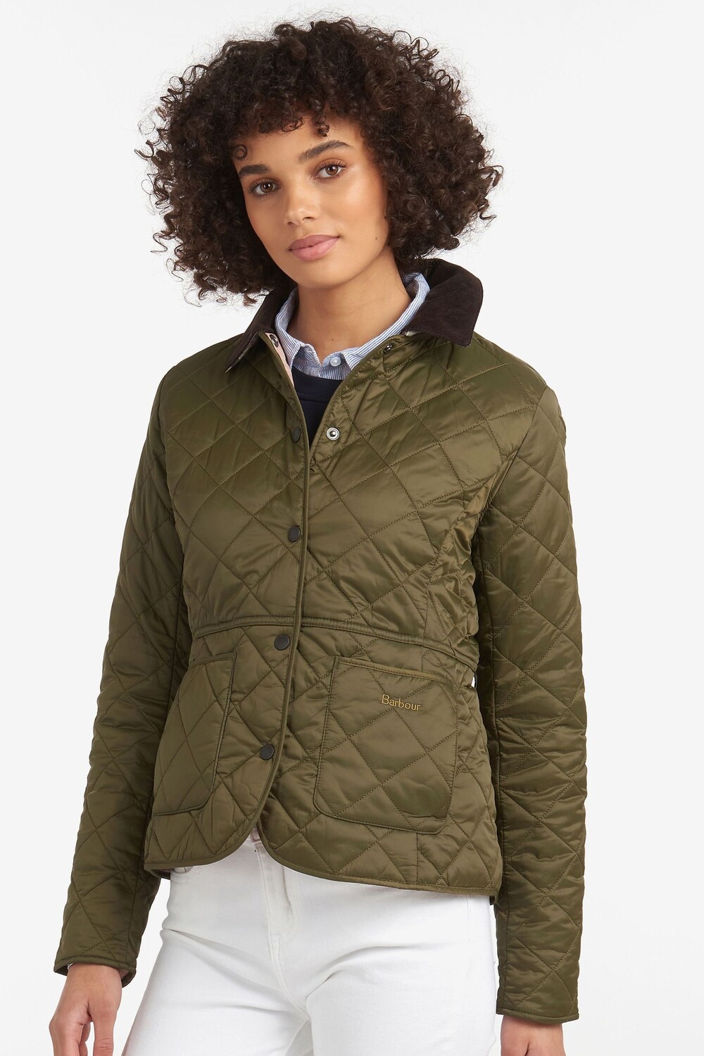 

Стеганая куртка Deveron Barbour, зеленый