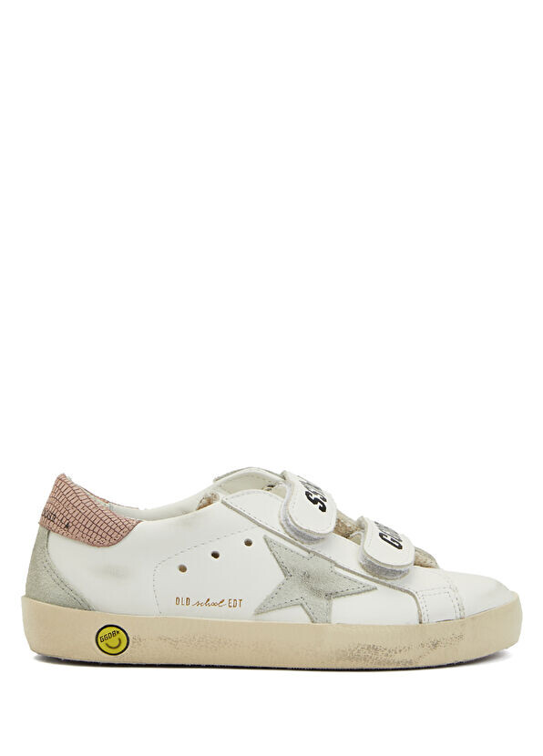 

Кожаные кроссовки для девочек с логотипом Star. Golden Goose, белый